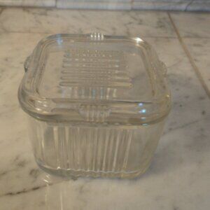 vintage glass refrigerator storage container